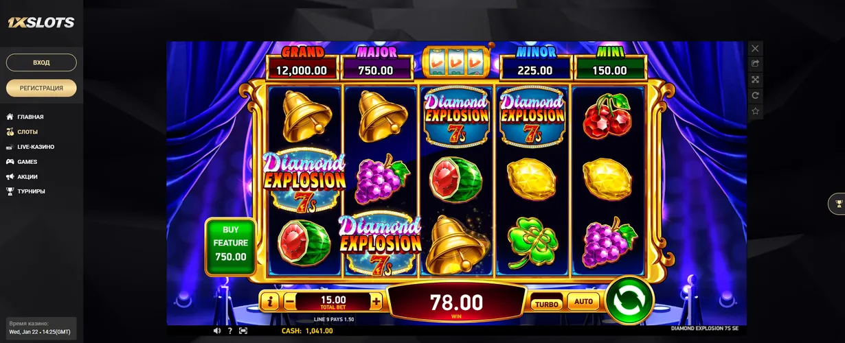 Лобби слотов казино 1xSlots — более 10 000 игр